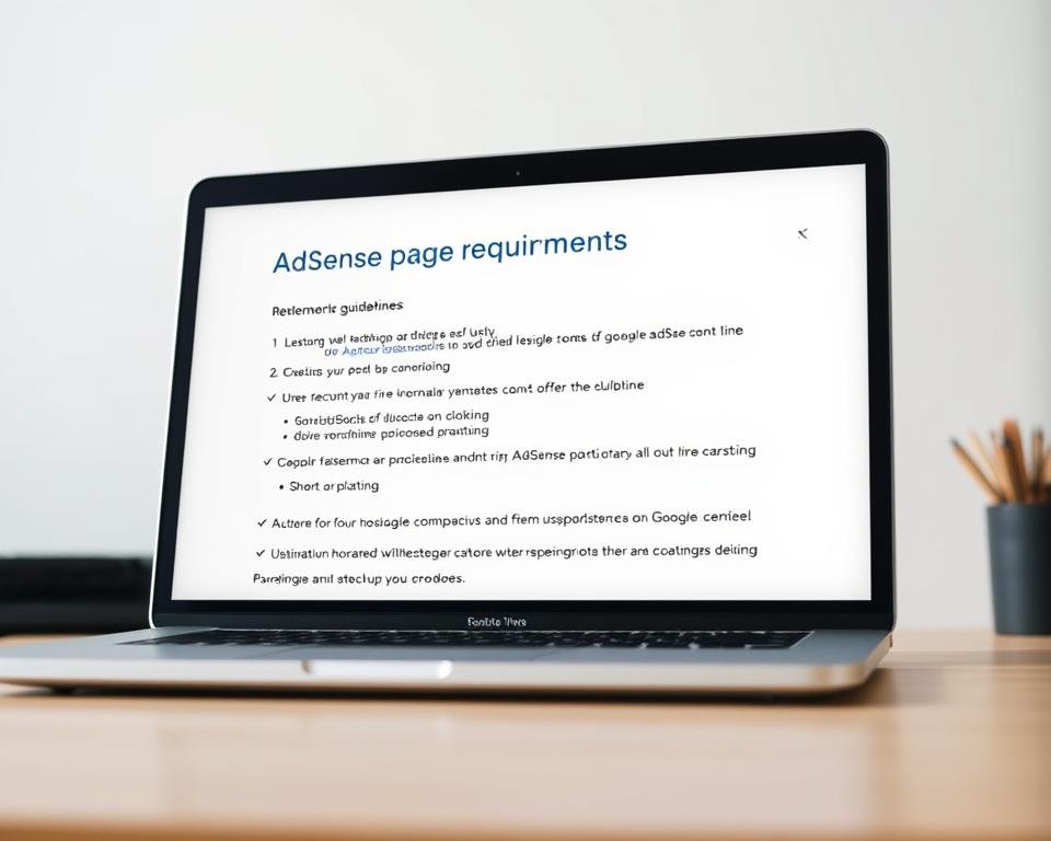 AdSense page requirements
