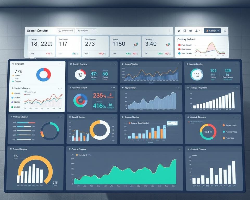 Google Search Console dashboard data visualization